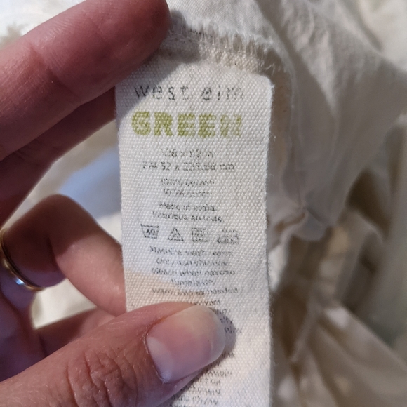 West Elm Off-White King Pintuck Duvet Cover - Picture 5 of 7